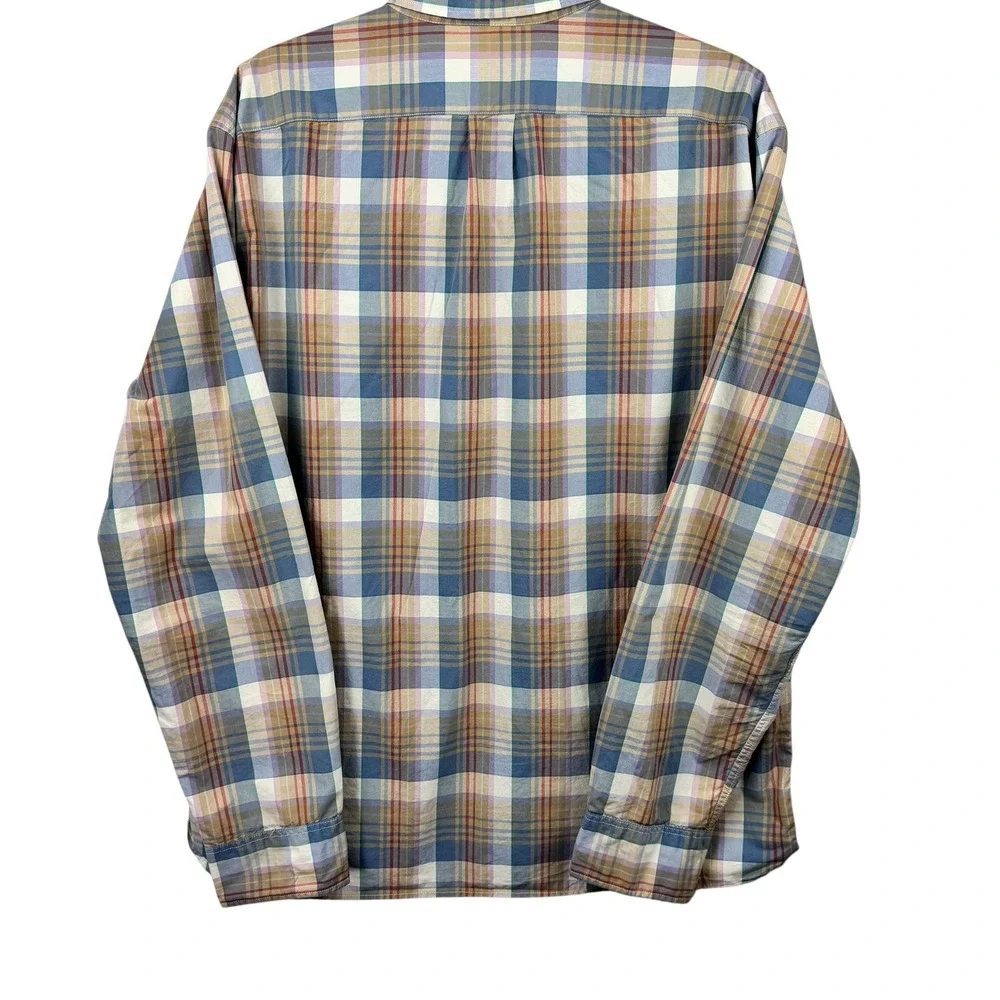 J Crew Shirt Men's XL Slim Fit Plaid Long Sleeve Button‎ Down 100% Cotton